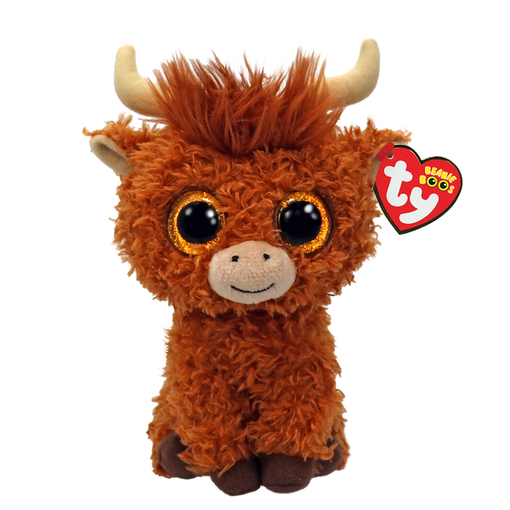 Ty Beanie Boo Alfie Highland Cow 6" Plush