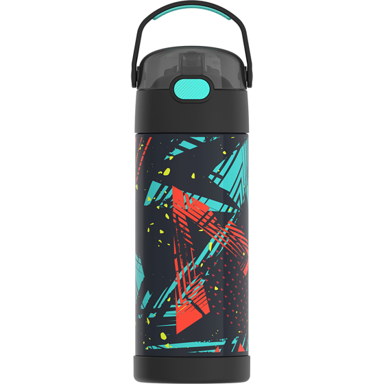 Thermos FUNtainer® Bottle W/ Carry Handle & Straw 14oz- Assorted Designs
