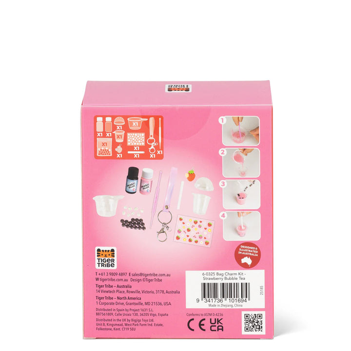Bag Charm Kit-Strawberry Bubble Tea