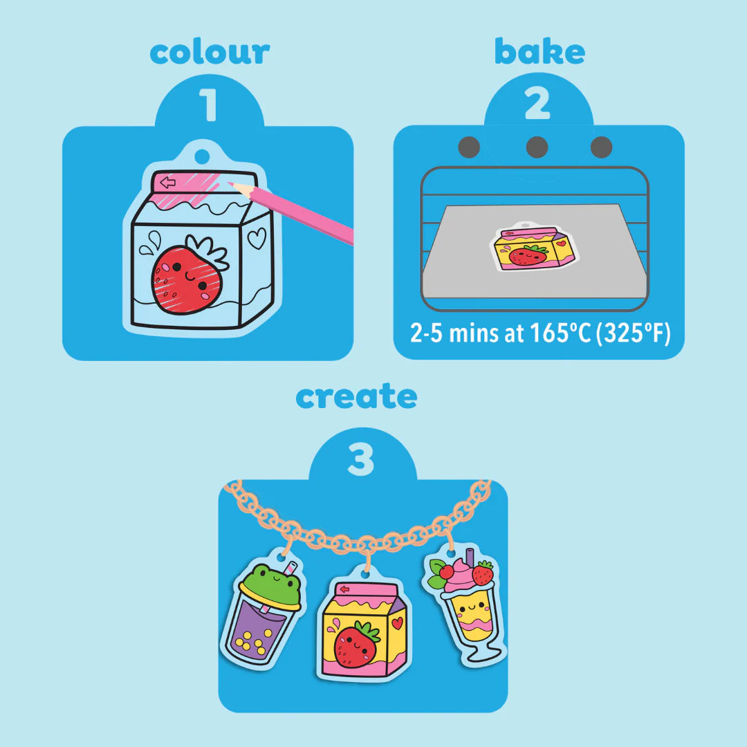 Shrinkorama Kawaii Drinks Charm Bracelet Kit