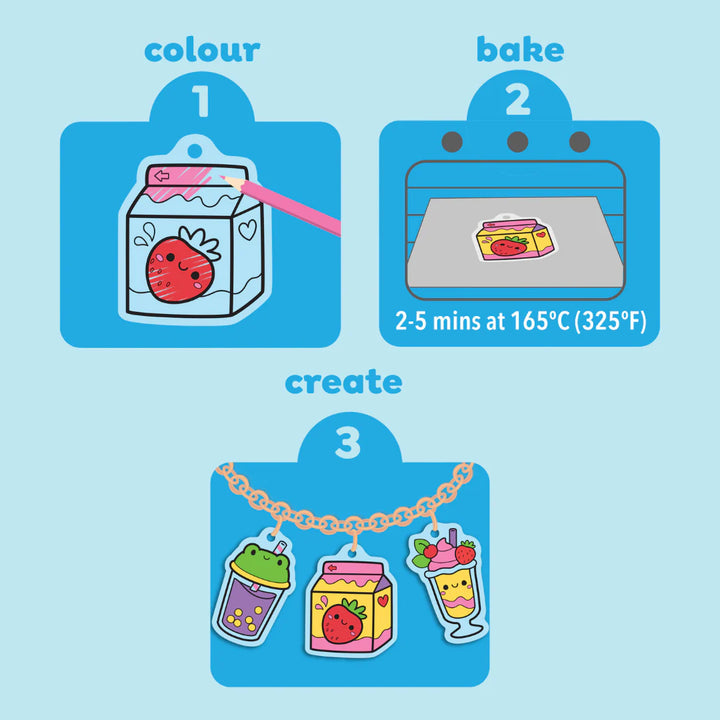 Shrinkorama Kawaii Drinks Charm Bracelet Kit