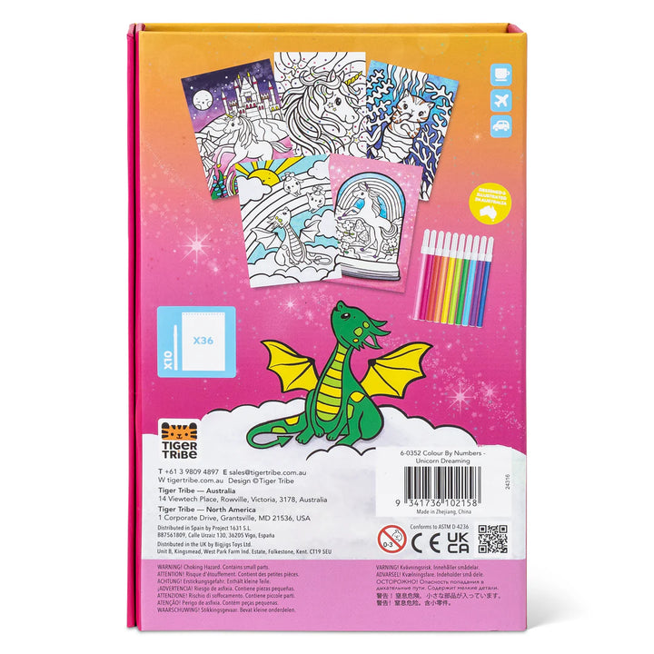 Unicorn Dreaming Colour By Number Kit