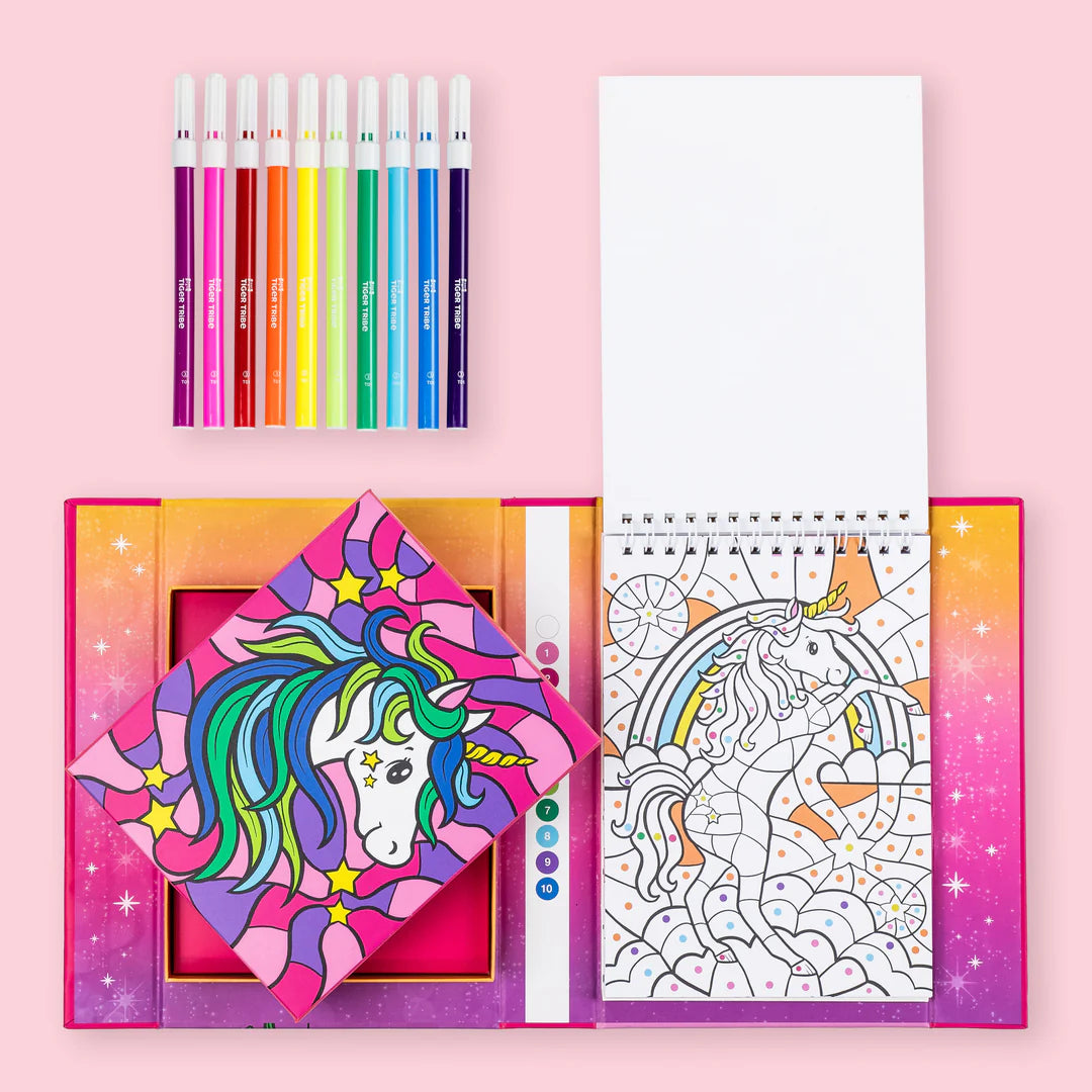 Unicorn Dreaming Colour By Number Kit