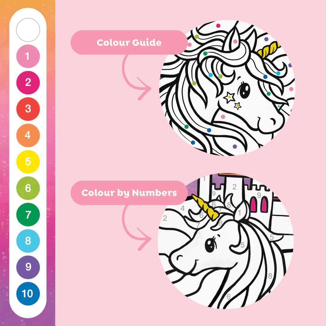 Unicorn Dreaming Colour By Number Kit