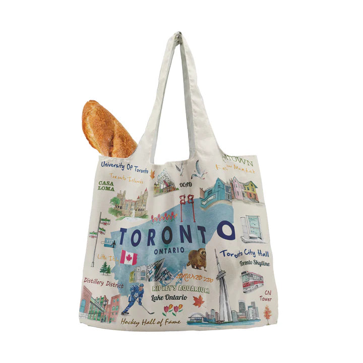 Toronto Ontario Foldable Canvas Bag