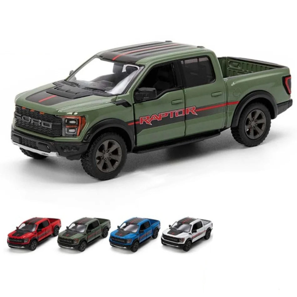 Kinsmart 5" 2022 Ford F-150 Raptor Pickup Truck Die Cast Pull Back Vehicle