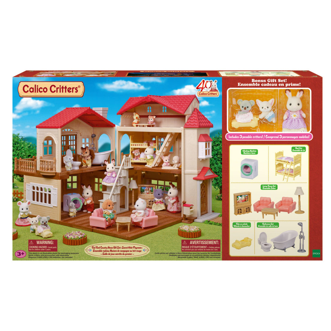 Calico Critters Red Roof Country Home Gift Set - Secret Attic Playroom