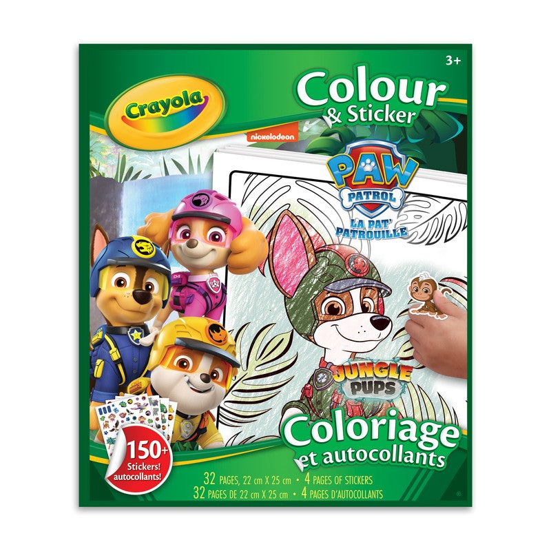 Crayola Paw Patrol Colour &amp; Sticker Book