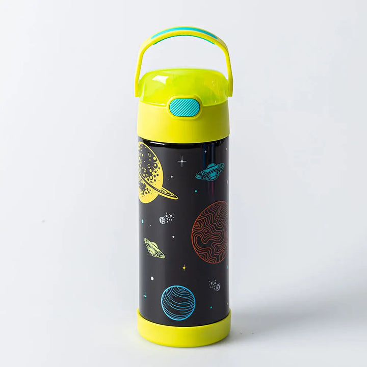 Thermos FUNtainer® Bottle W/ Carry Handle & Straw 14oz- Assorted Designs
