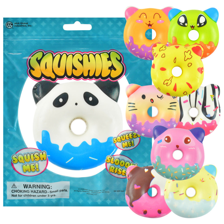Slow Rise Colourful Donut Animals Squishies