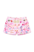 Preppy Goose Happy Collage Plush Lounge Shorts