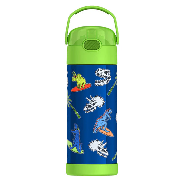 Thermos FUNtainer® Bottle W/ Carry Handle & Straw 14oz- Assorted Designs
