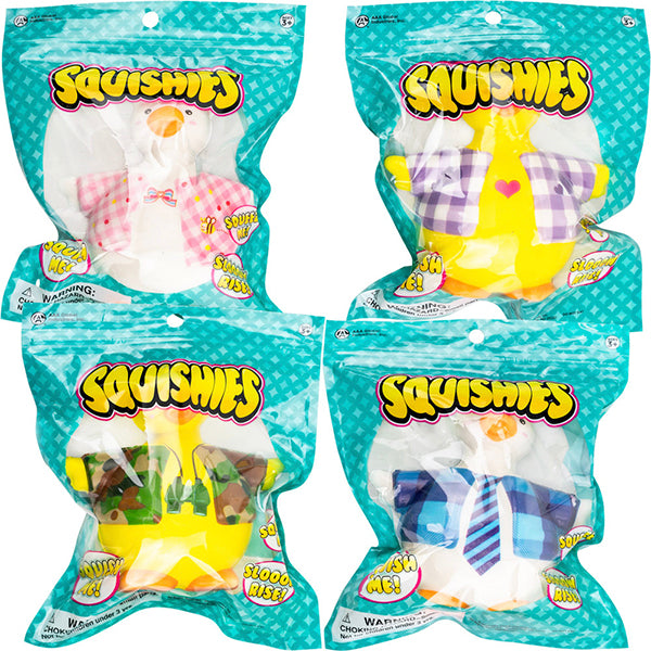 Slow Rise Squishie Duck in Clothes