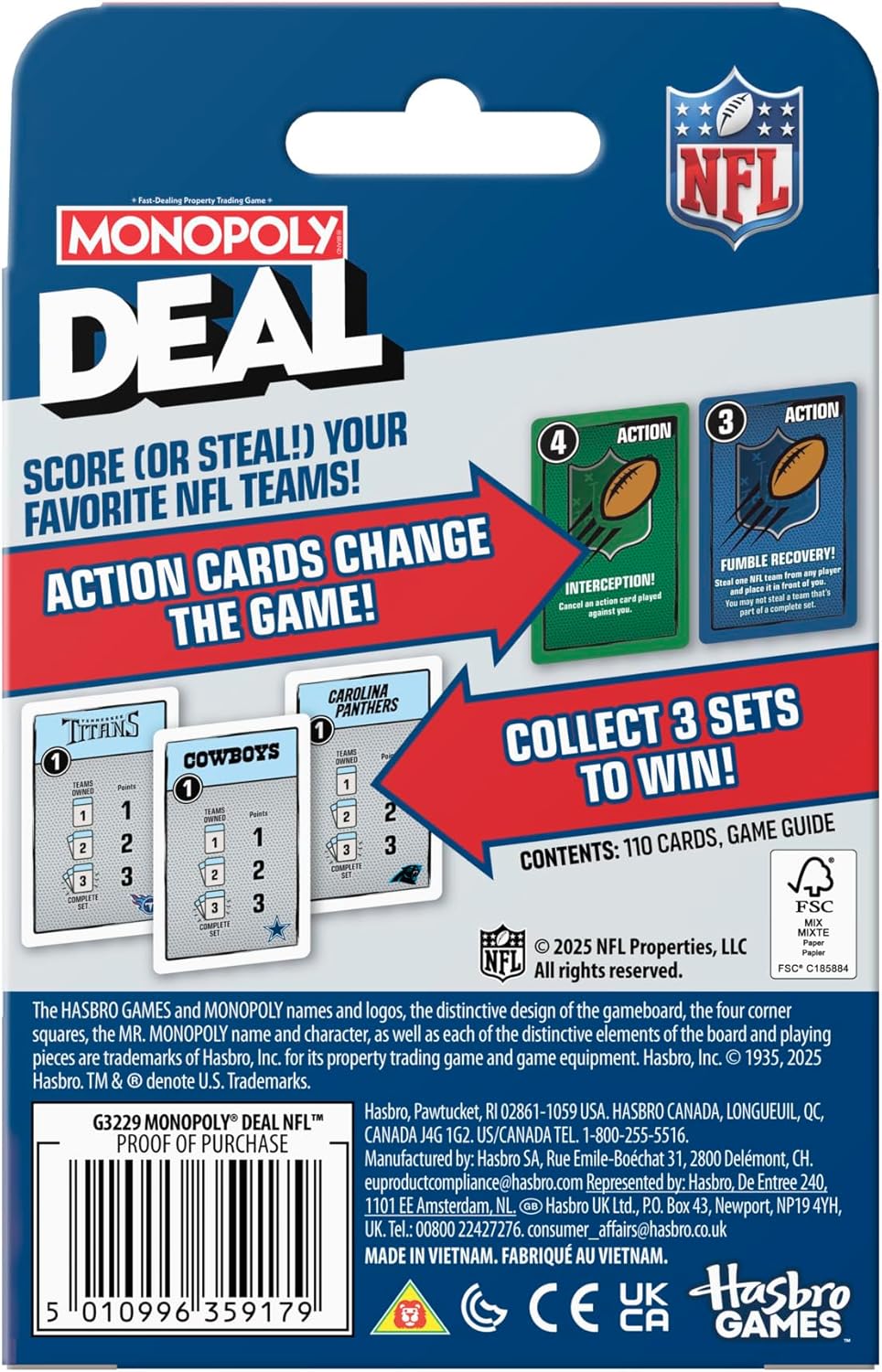 Monopoly Deal NFL Edition