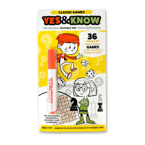 The Original Yes &amp; Know® Invisible Ink Trivia Game Books