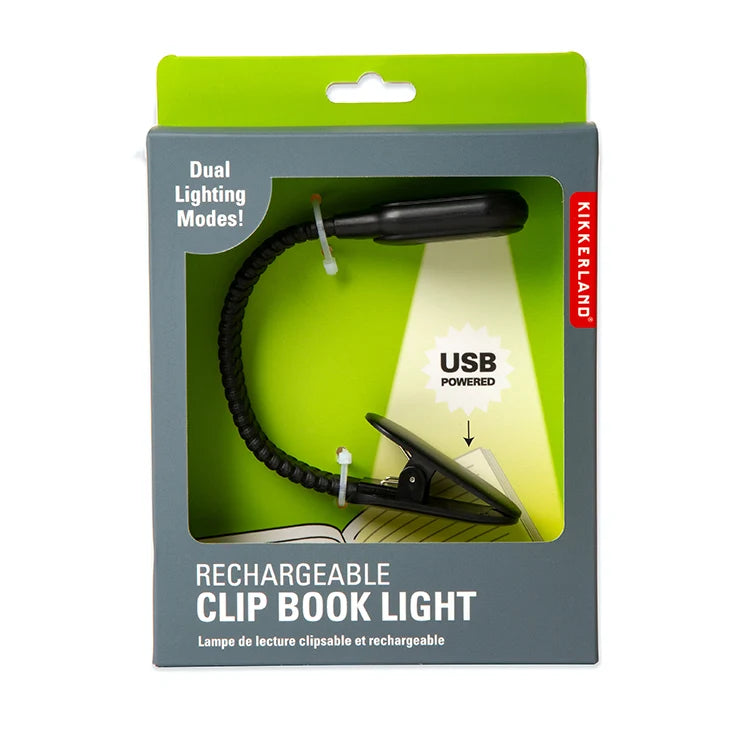 Rechargable Clip Black Book Light