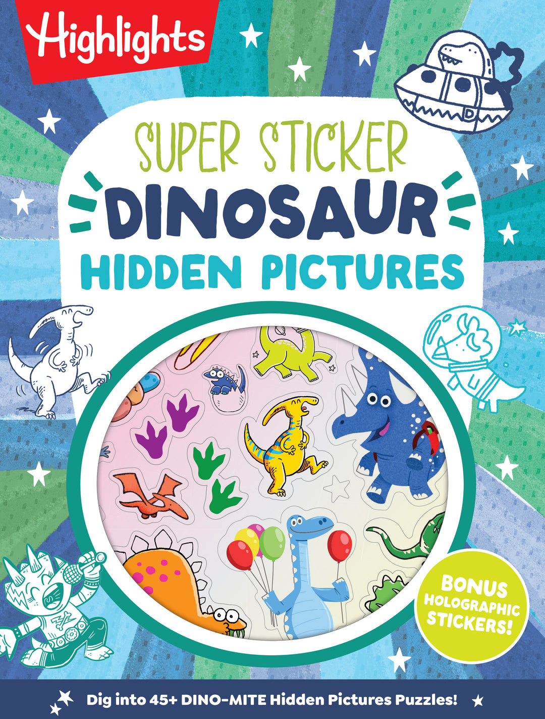 Super Sticker Dinosaur Hidden Pictures Activity book