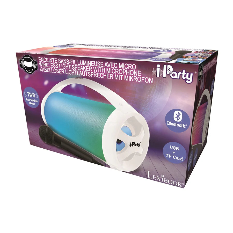 iParty Bluetooth Speaker With Lights & Mic