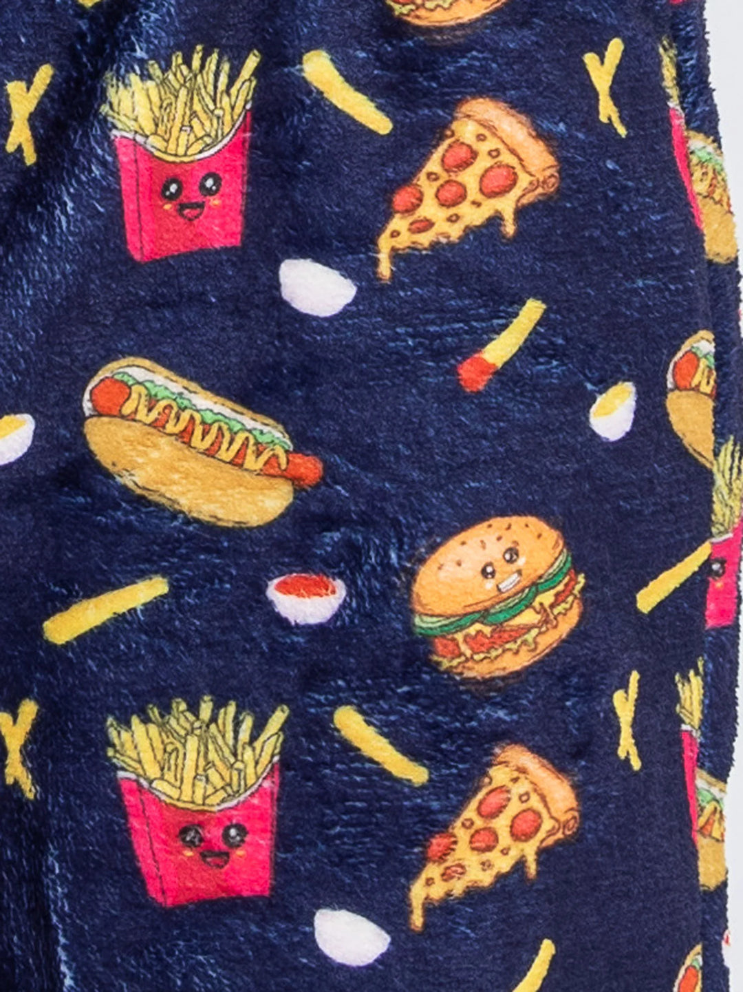 Preppy Goose Boy's Burger and Fries Plush Loungewear Pant