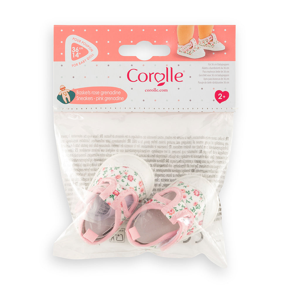 Corolle Pink Grenadine Sneakers For 14" Baby Doll