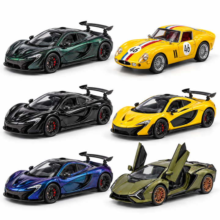 Die Cast 1:24 Car Model Assortment With Lights Sounds Steam