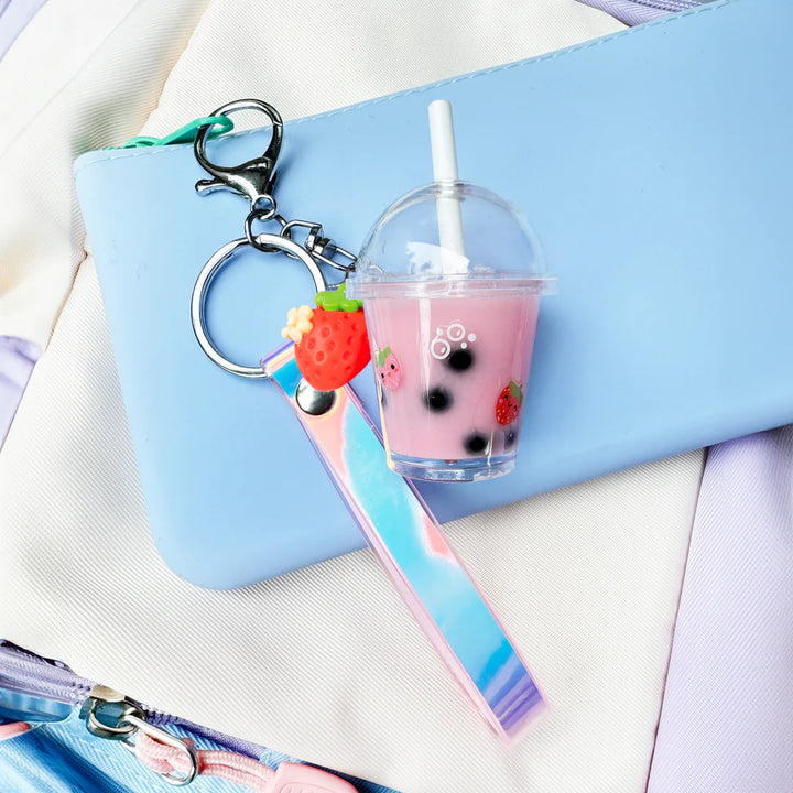 Bag Charm Kit-Strawberry Bubble Tea