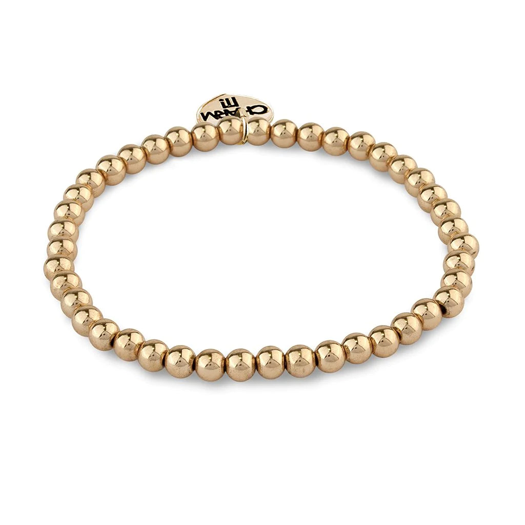 CHARM IT! Gold Stretch Bead Bracelet