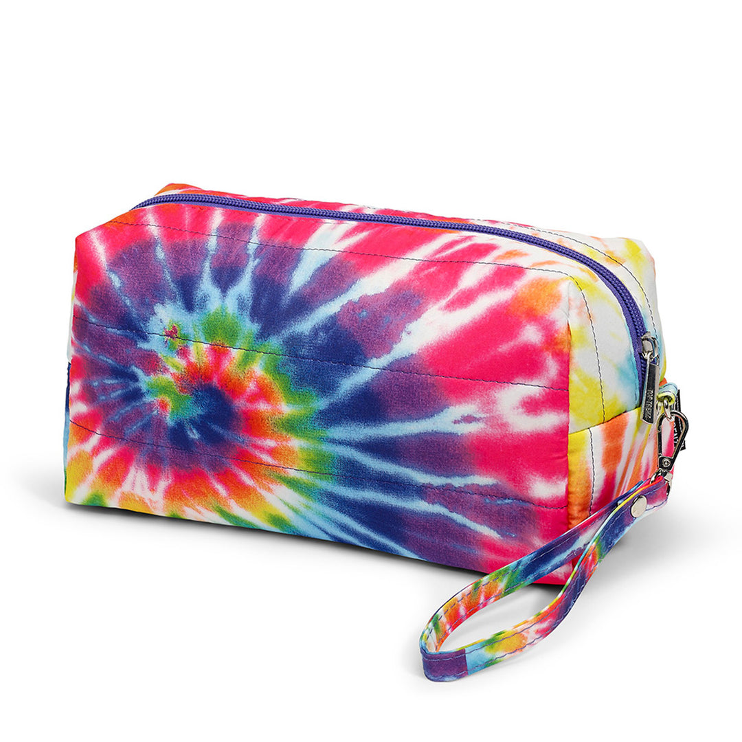 Primary Tie Dye Puffer Cosmetic Bag