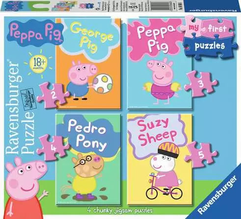Ravensburger Peppa Pig 2/3/4/5 Pc My First Jigsaw Puzzles