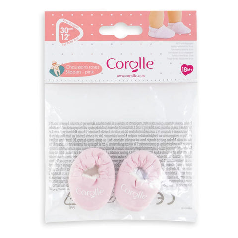 Corolle Pink Slippers for 12" Doll