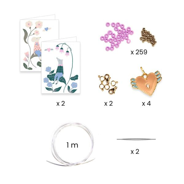 Djeco Heart Heishi Charm Bracelet Kit