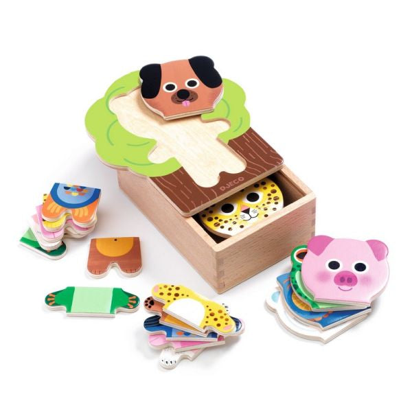 Djeco Arbra Mix 6 Wooden Puzzle Box