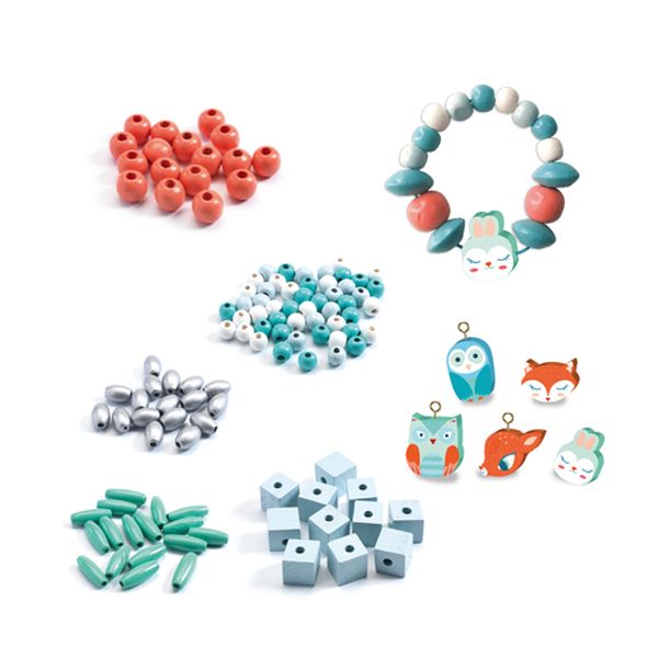 Djeco Wooden Bead Kit: Small Animals