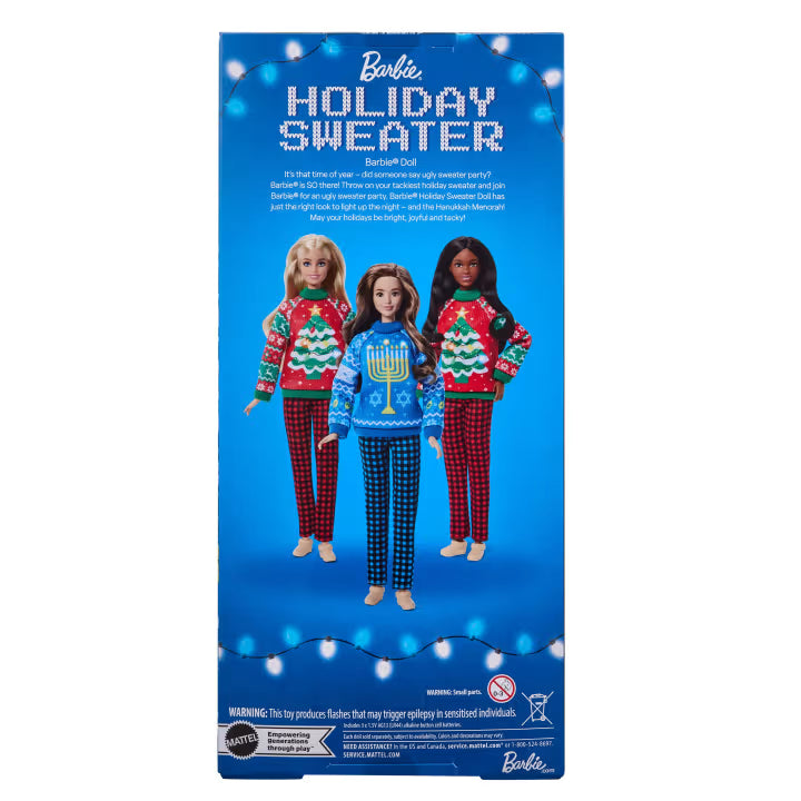 Barbie Collectible Hanukkah Ugly Sweater Doll