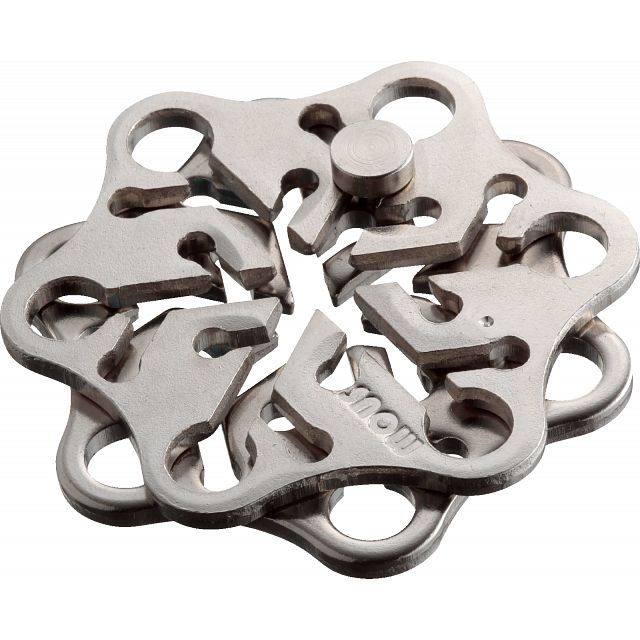 Huzzle Cast Snow Metal Puzzle