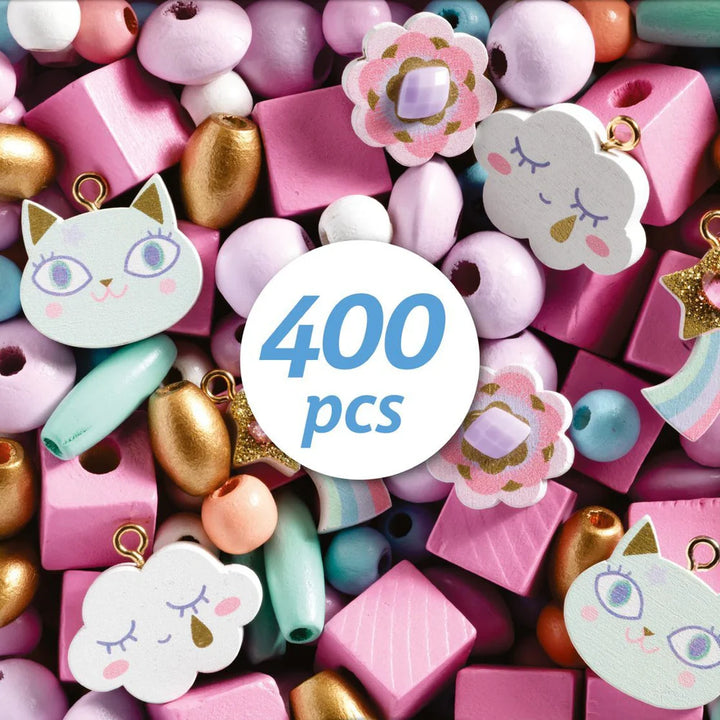 Djeco Wooden Bead Kit: Rainbows