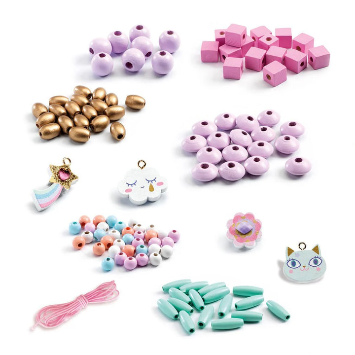 Djeco Wooden Bead Kit: Rainbows
