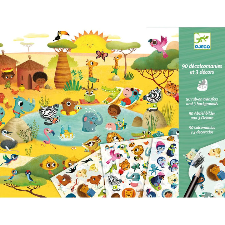 Djeco Decals: Savannah, Desert, North Pole