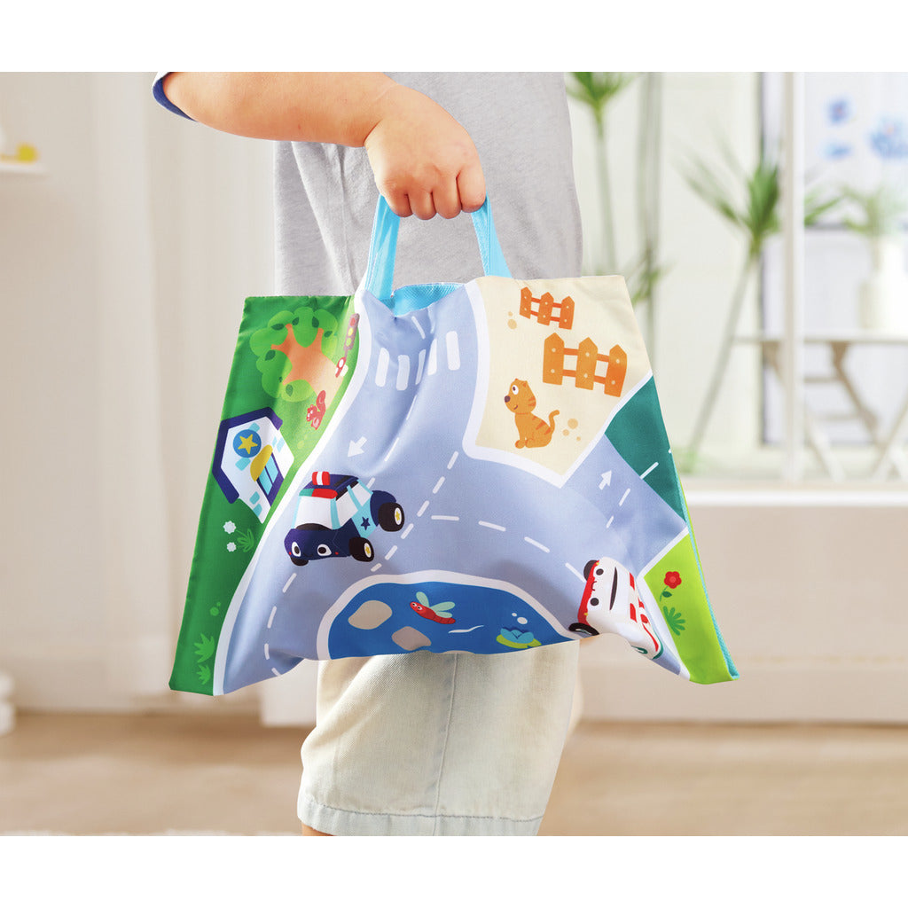 Hape Pull-Back Plush Car Set