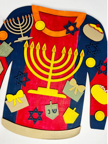 Ugly Chanukah Sweater Wood Painting Kit