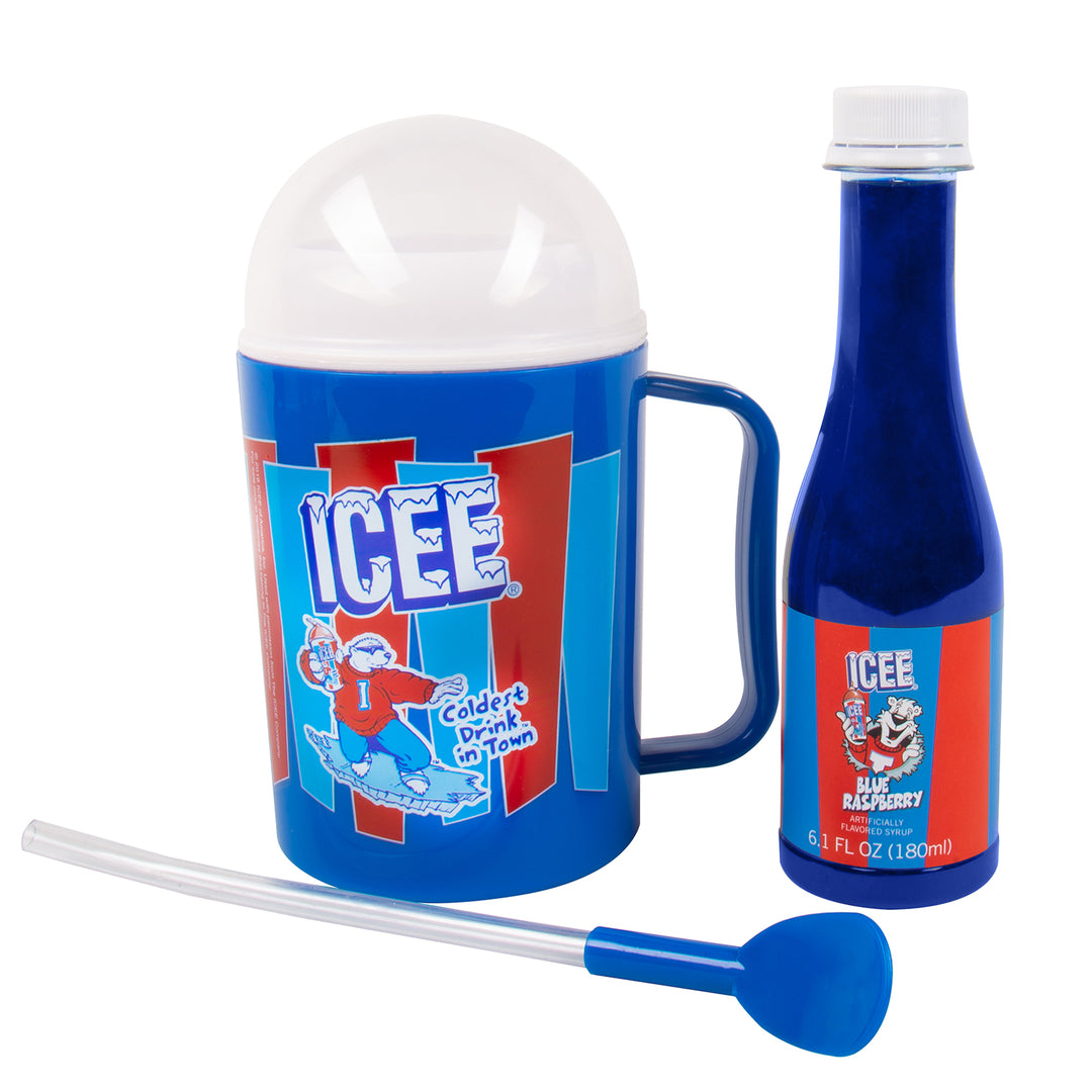 Icee Making Cup & Raspberry Syrup