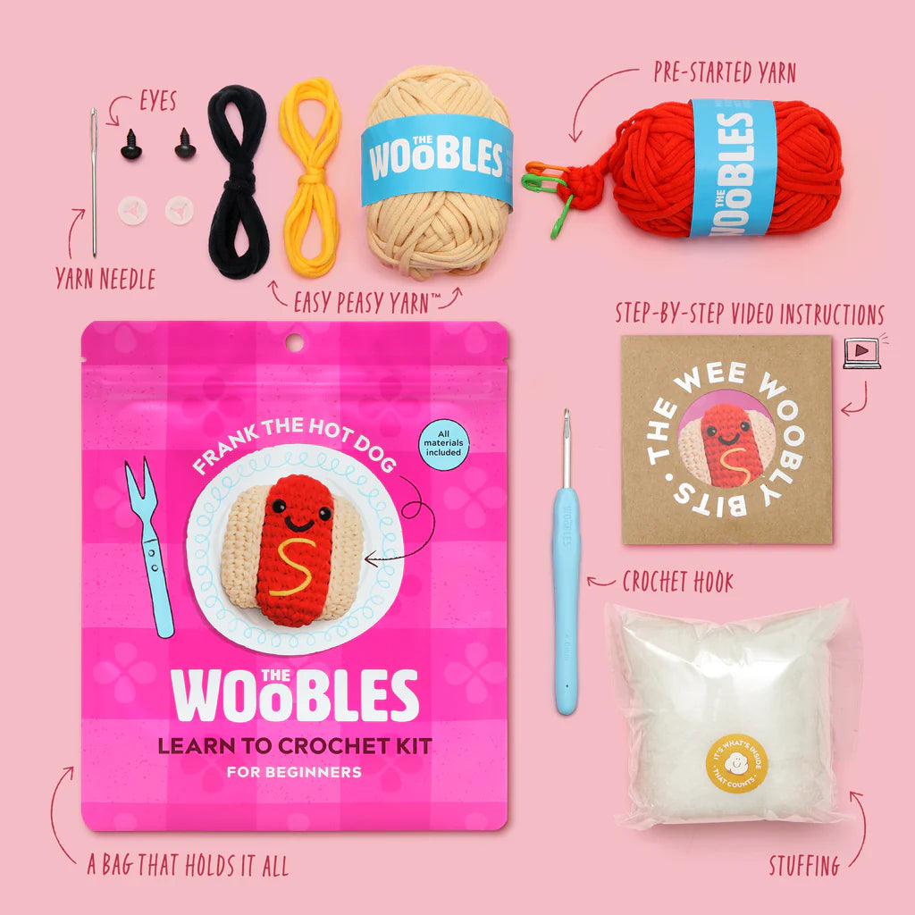 The Woobles: Frank The Hot Dog Learn To Crochet Kit