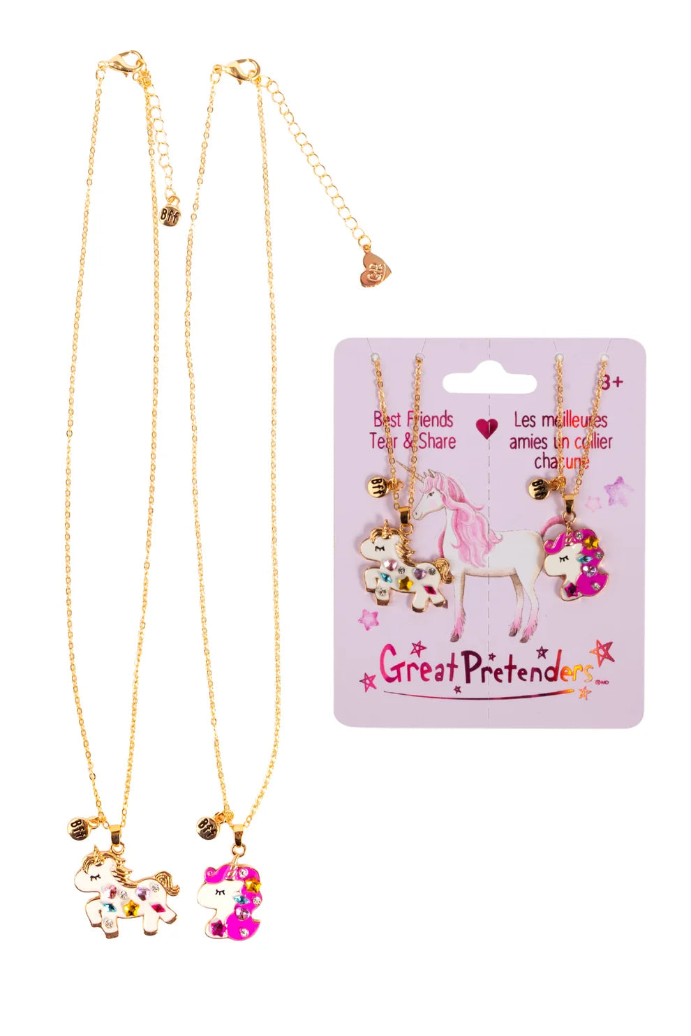 Bejewelled Unicorns Tear &amp; Share Necklaces