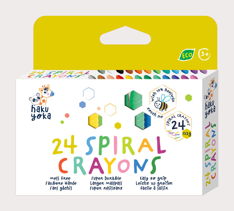 Haku Yoka Spiral Crayons 24 Pack