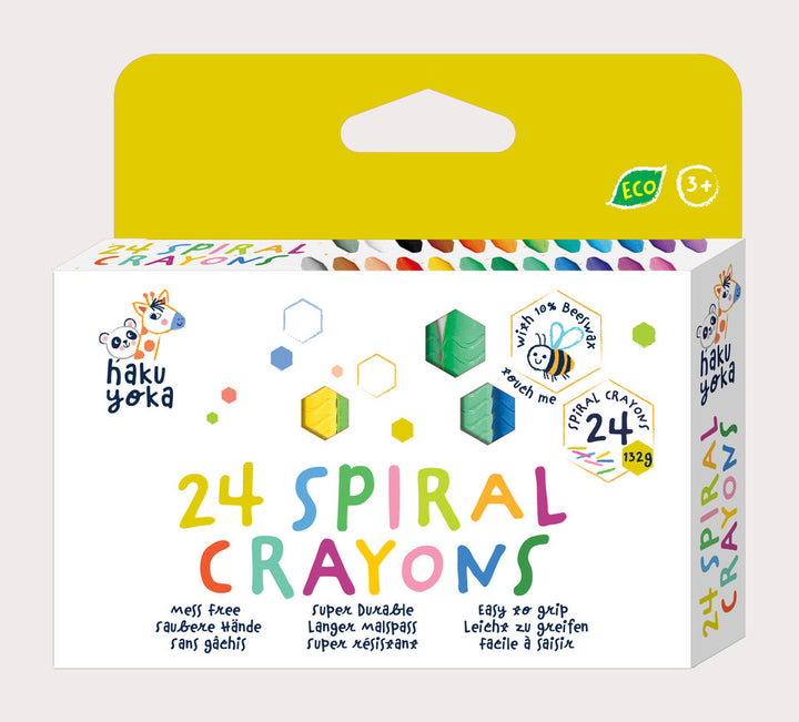 Haku Yoka Spiral Crayons 24 Pack