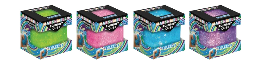 Zorbitz Marshmello Squishy Sparkle Cube