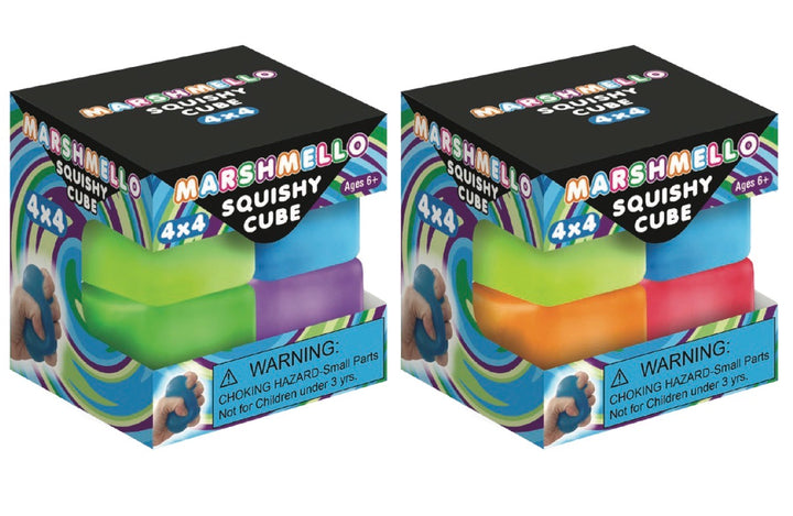 Zorbitz Marshmello Squishy  Cube Mini 4 Pack