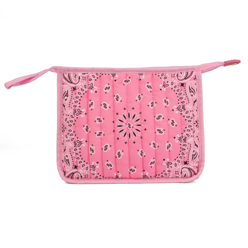 Quilted Bandana Cosmetics Bag