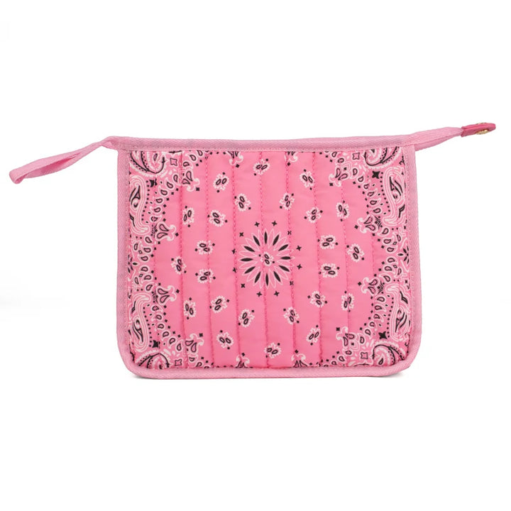 Quilted Bandana Cosmetics Bag
