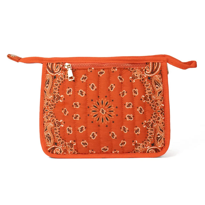 Quilted Bandana Cosmetics Bag